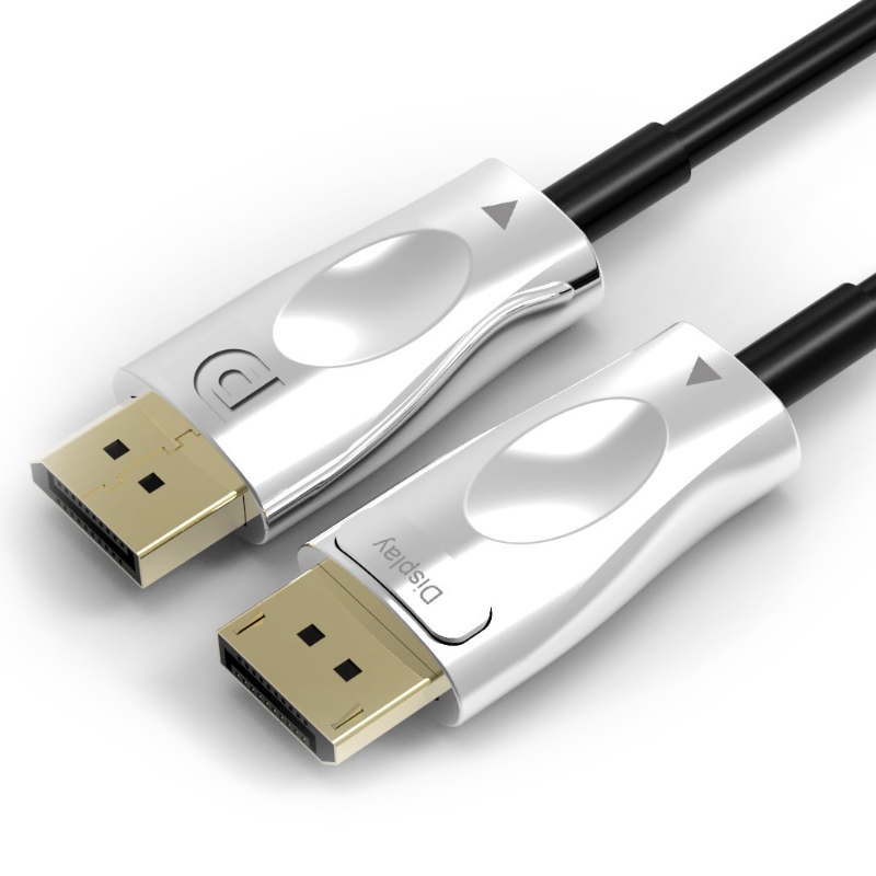 Евтини мъжки към мъжки дисплейПорт 1.4 AOC оптични кабели поддържат 8k@60Hz 3D 32.4Gbps 30m дължина